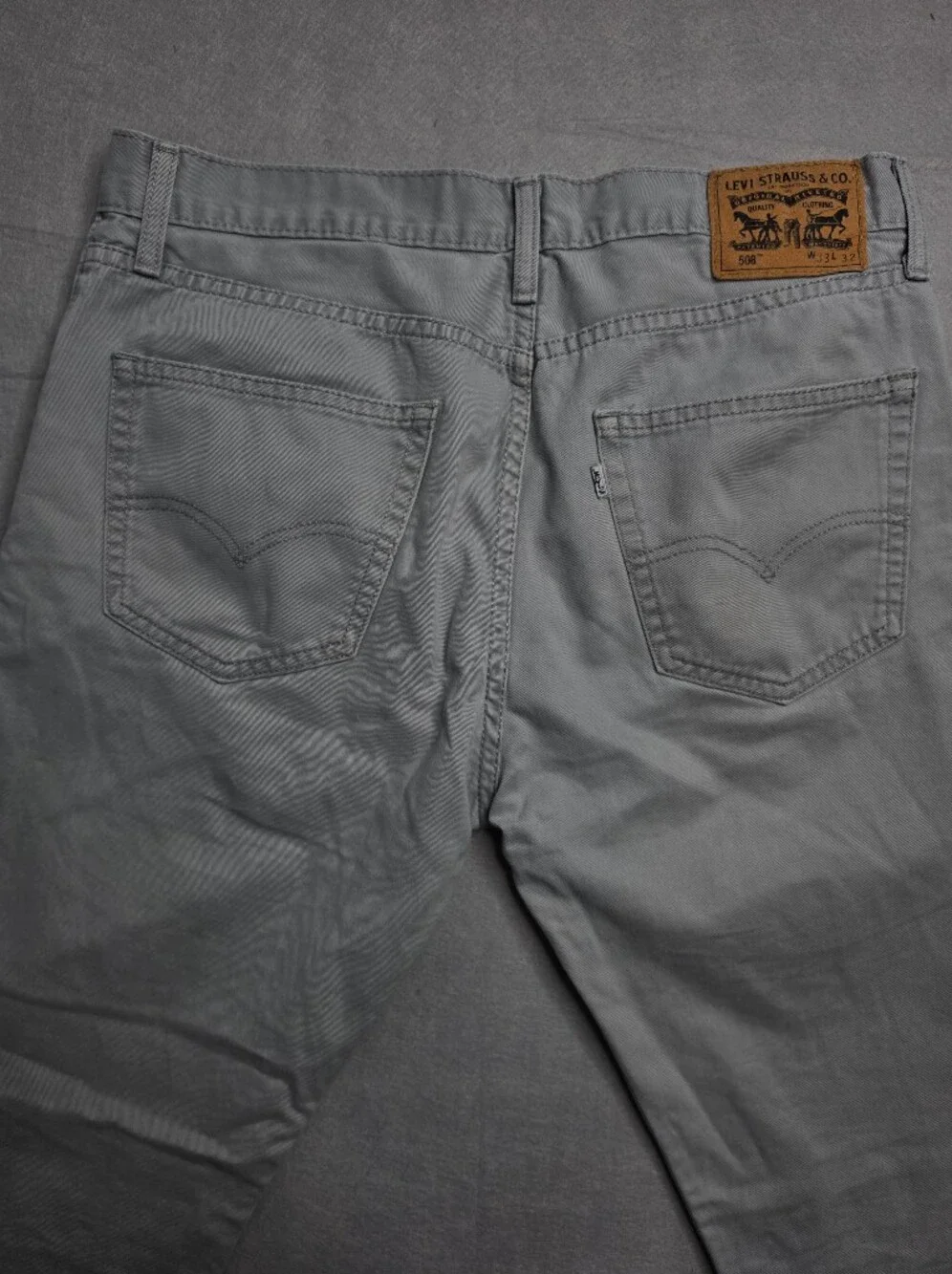 Levi's Jeans Mens 33x32 Gray 508 Regular Fit Tapered